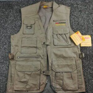 NWT Vintage 1990 Kodak Vest Professional Wear Photographer Beige Tan Mens Large